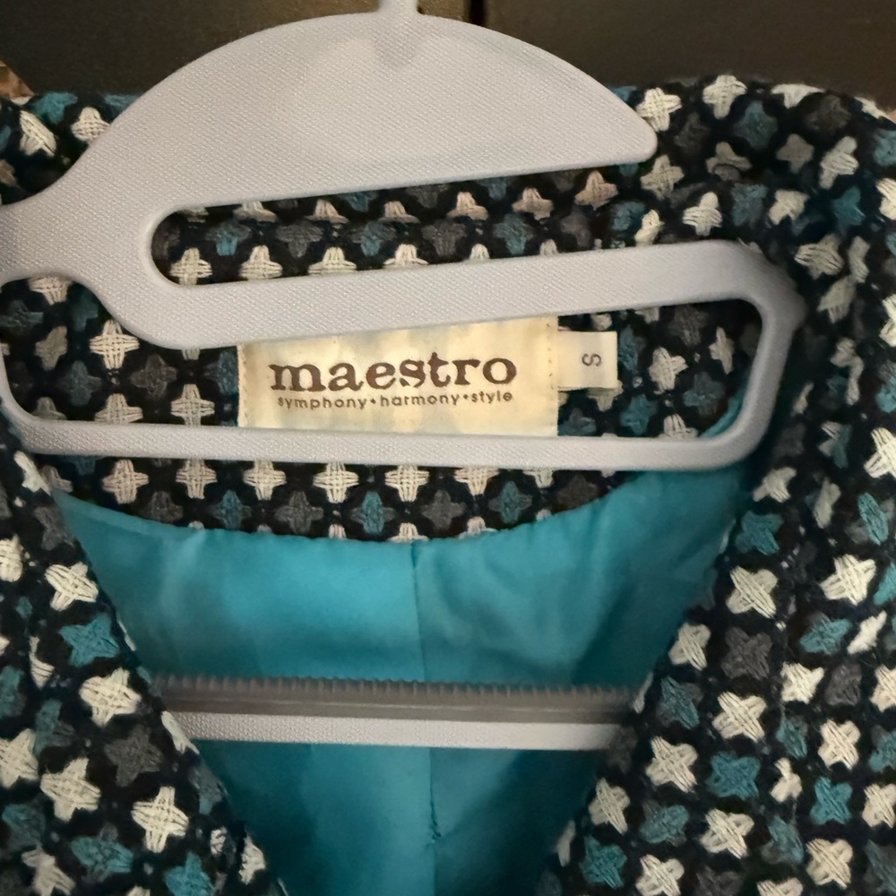 Maestro Patterned wool-blend cropped jacket - Picture 3 of 3